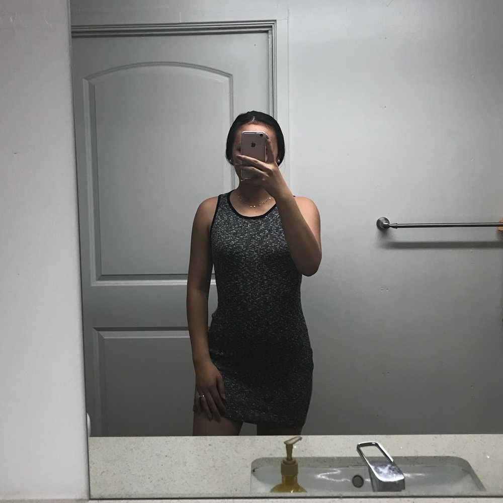 Gray mini dress